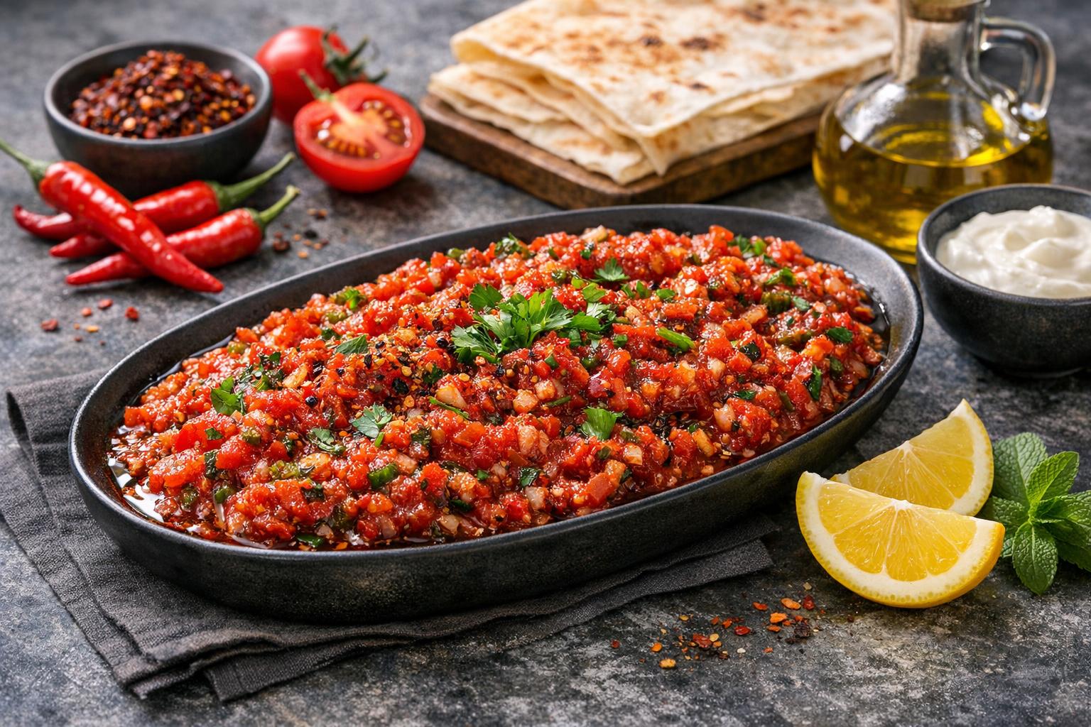 Turkish Spicy Tomato and Pepper Dip