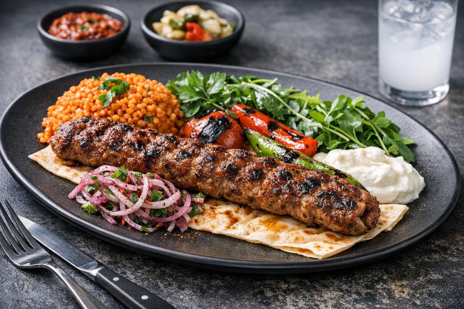 Authentic Adana Kebab with Spicy Ground Lamb