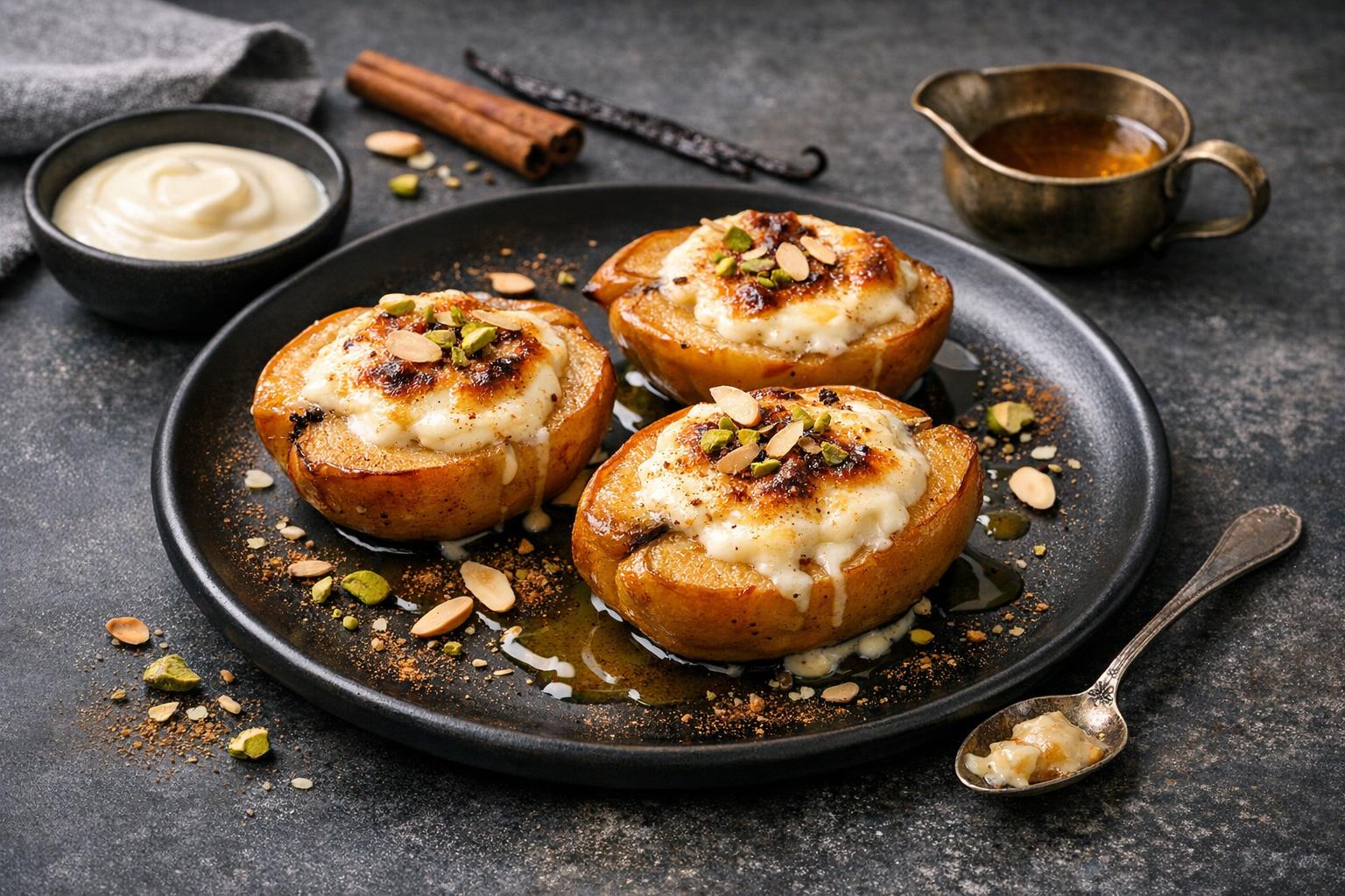 Gebackene Quitten mit Sahne - Türkisches Herbstdessert