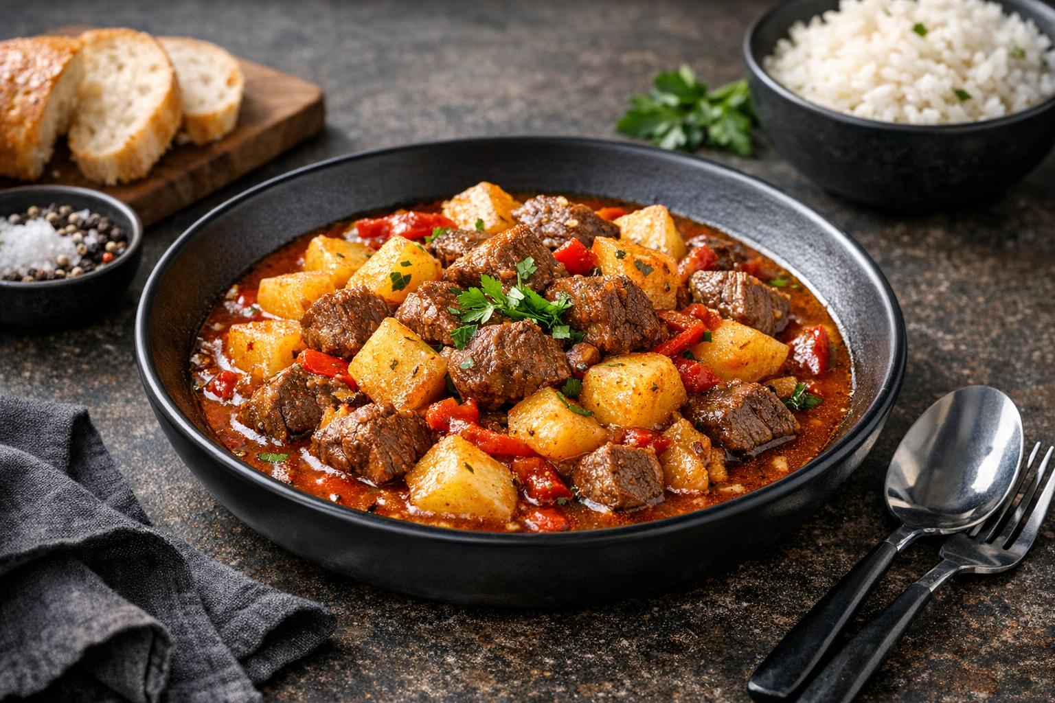 Türkischer Rindfleisch-Kartoffel-Eintopf