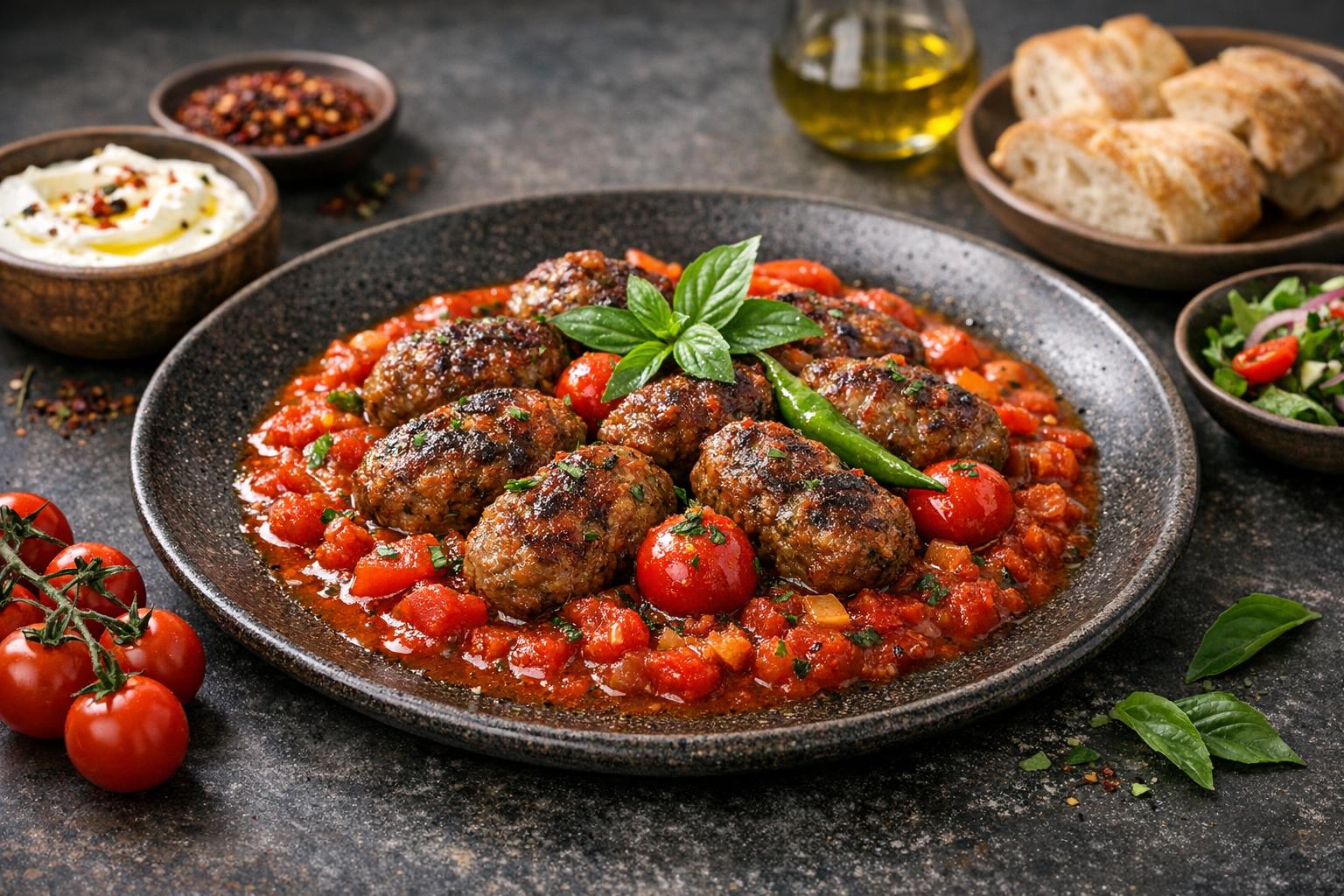 Türkische Hackbällchen in Tomatensoße