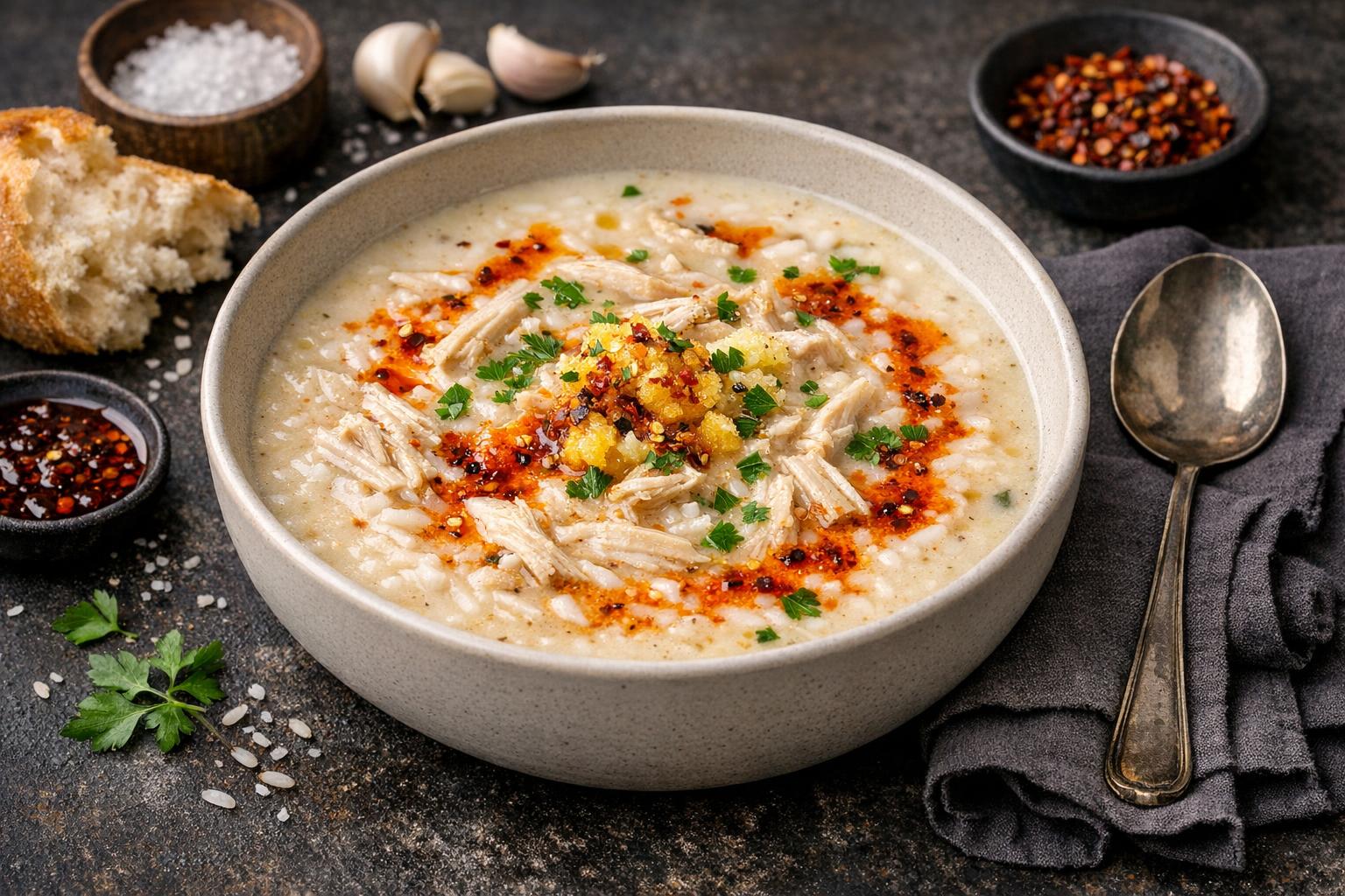 Traditional Turkish Çekme Soup