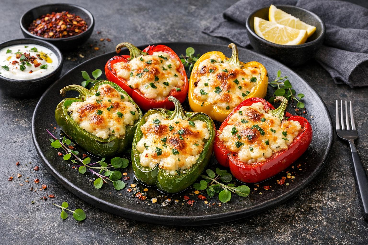 Türkische Käsegefüllte Paprika