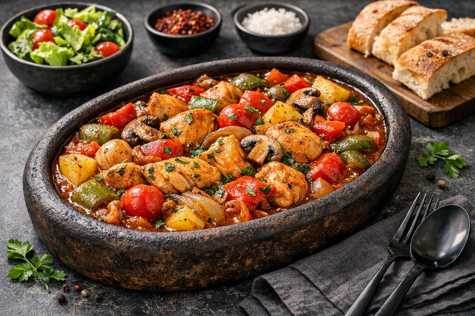 Turkish Chicken Casserole with Vegetables