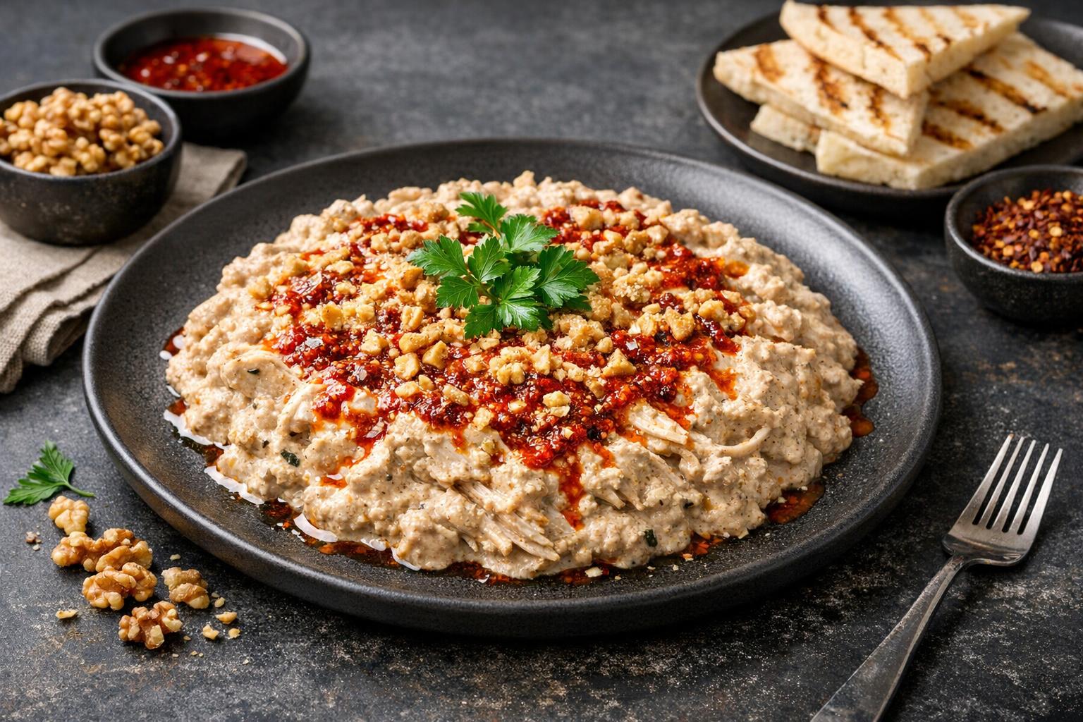 Tscherkessisches Hühnchen mit Walnusssauce