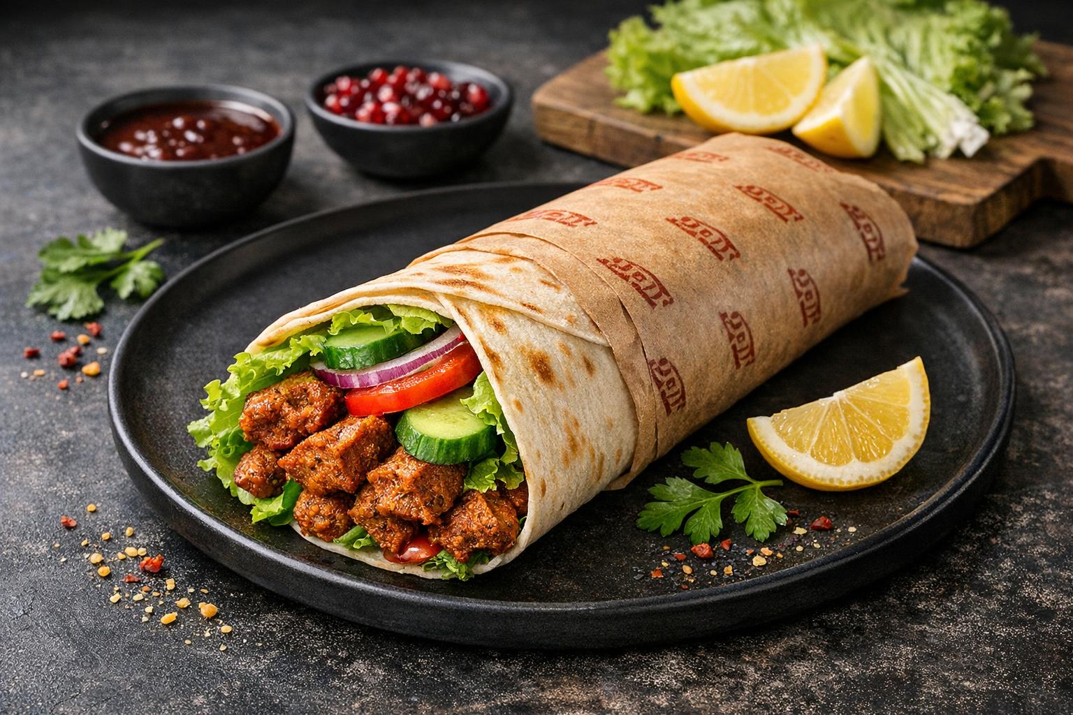 Spicy Turkish Bulgur Wrap with Fresh Herbs