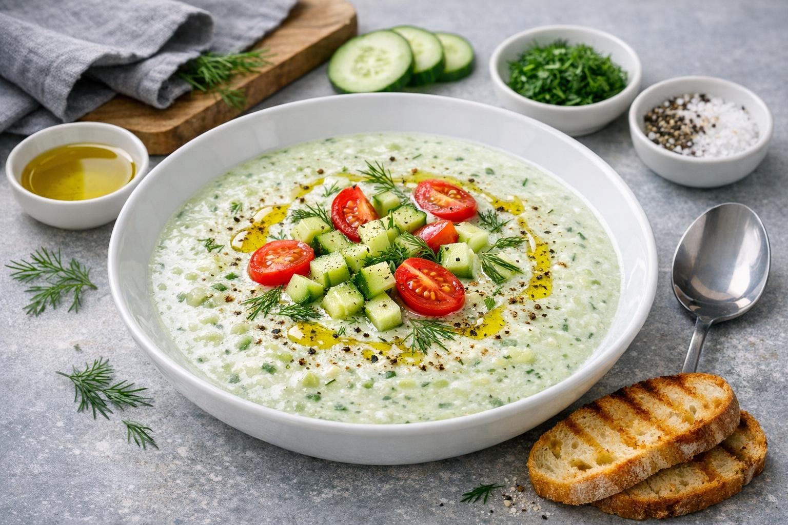 Kalte Gurken-Joghurt-Suppe