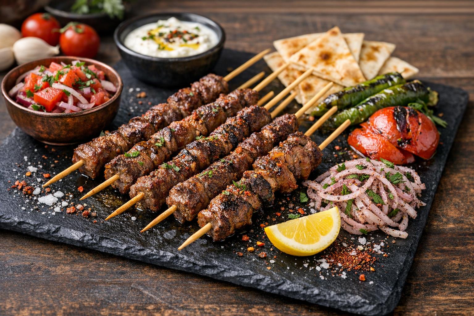 Turkish Lamb Skewers with Herbs and Spices