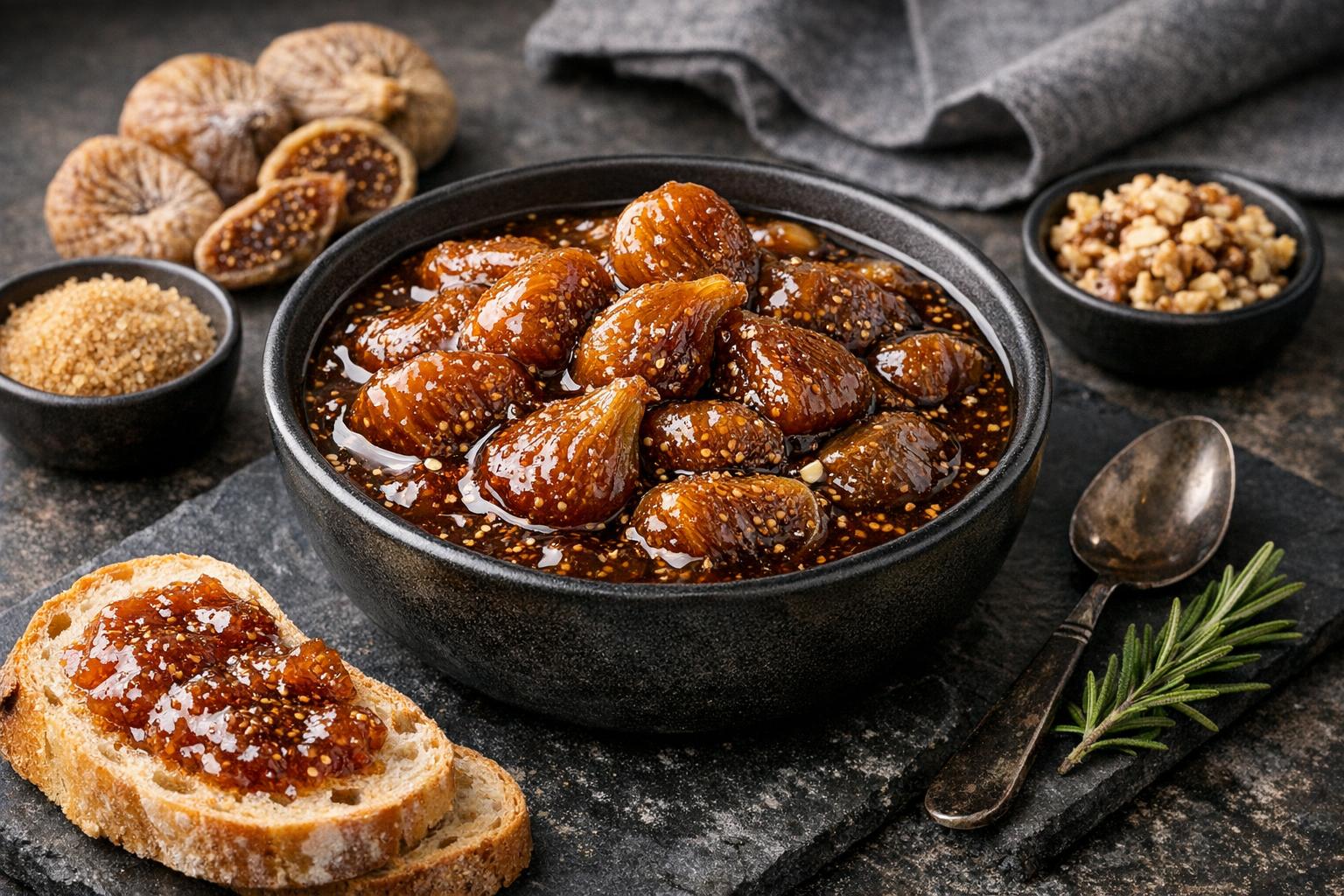 Türkische Feigen-Marmelade aus getrockneten Feigen
