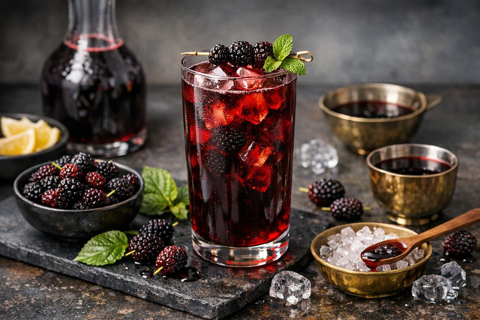 Turkish Mulberry Syrup Drink - Refreshing Summer Beverage