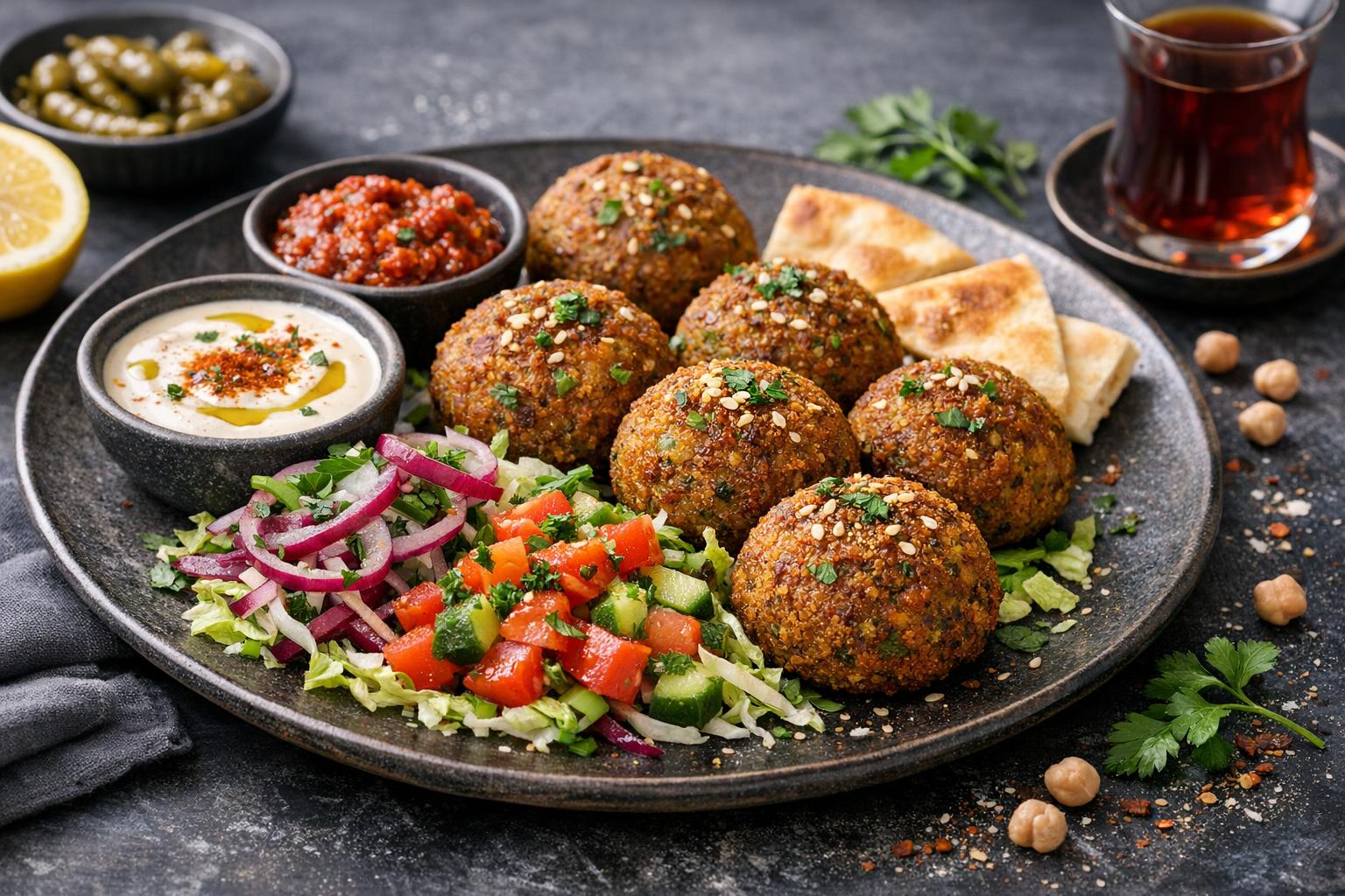Turkish Style Falafel with Herbs and Spices