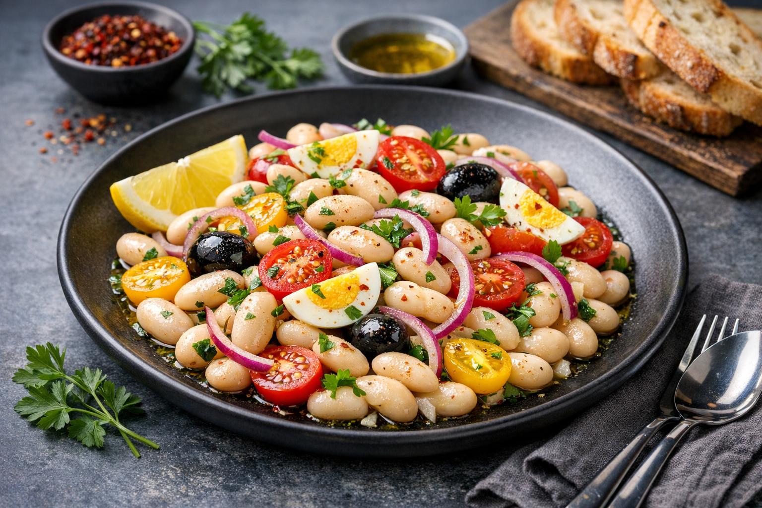 Fasulye Piyazı - Türkischer Weißer Bohnensalat