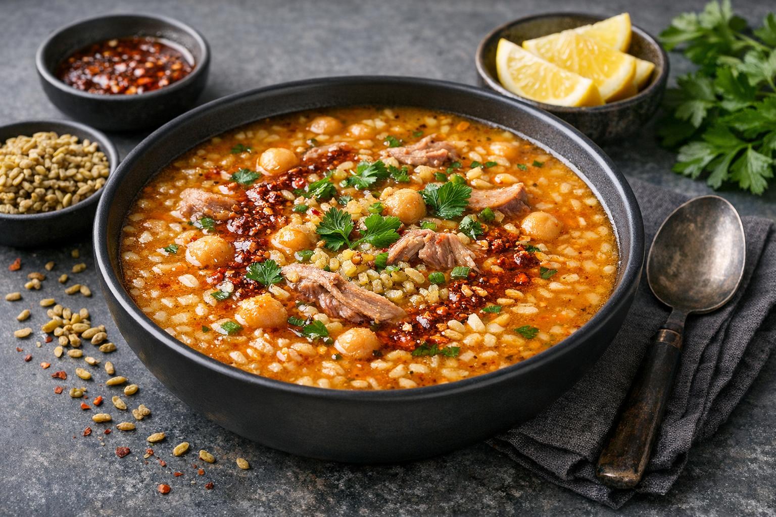 Turkish Freekeh Soup