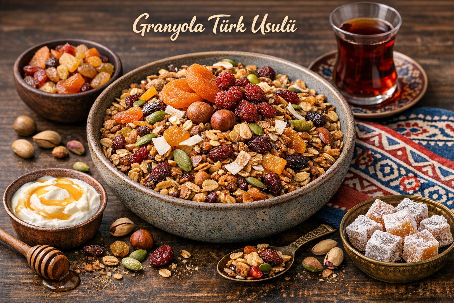 Türkische Granola - Geröstete Nussmischung mit Honig und Gewürzen