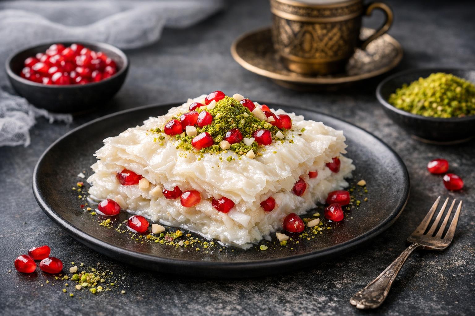 Turkish Güllaç - Delicate Rose Water Milk Dessert