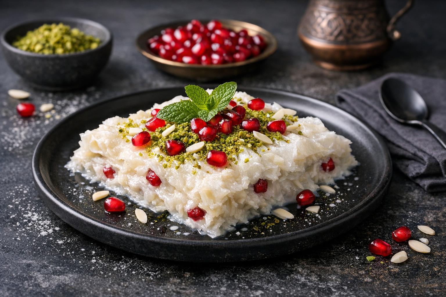 Güllaç - Delicate Turkish Rose Water Milk Dessert
