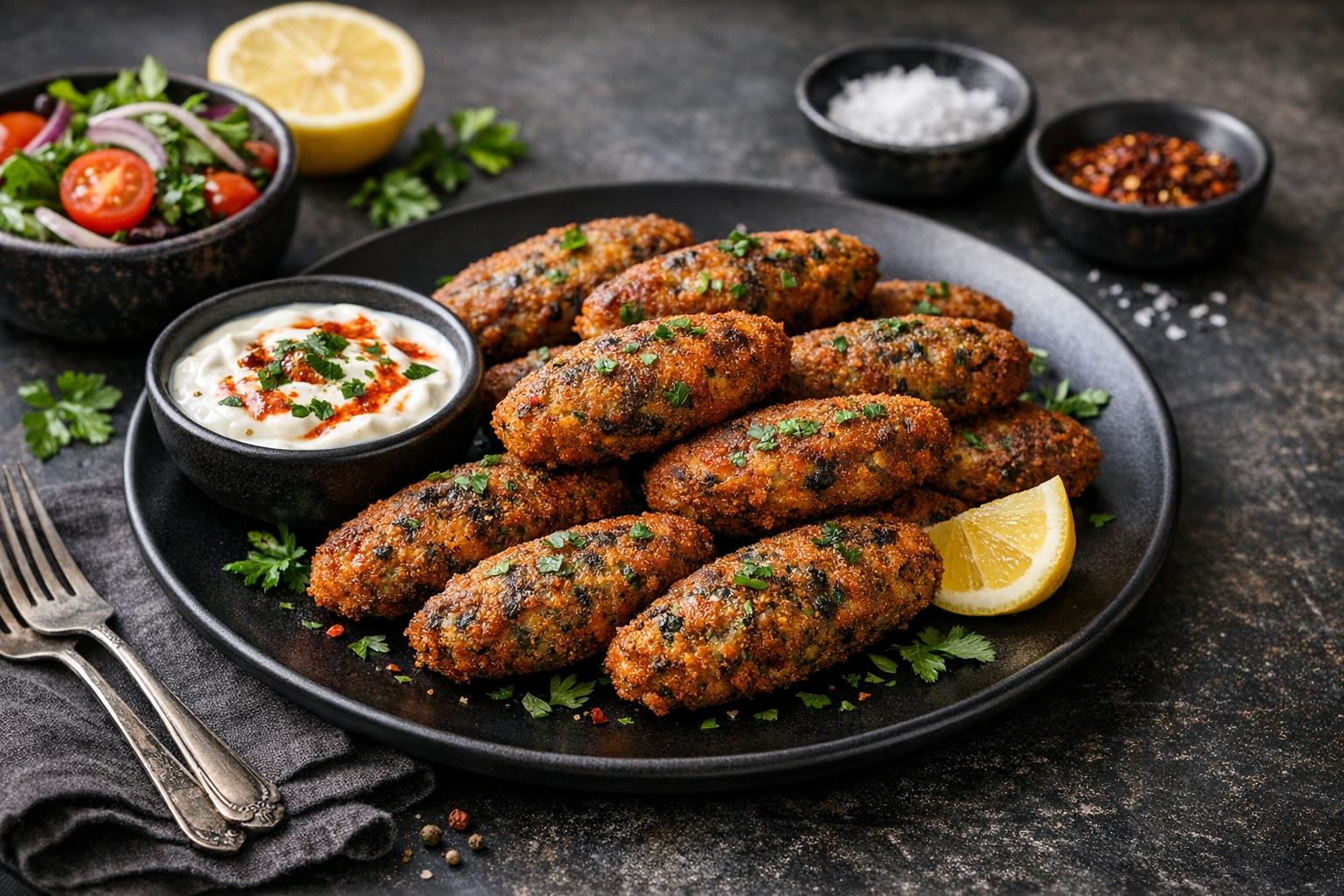 Turkish Anchovy Meatballs with Rice and Herbs