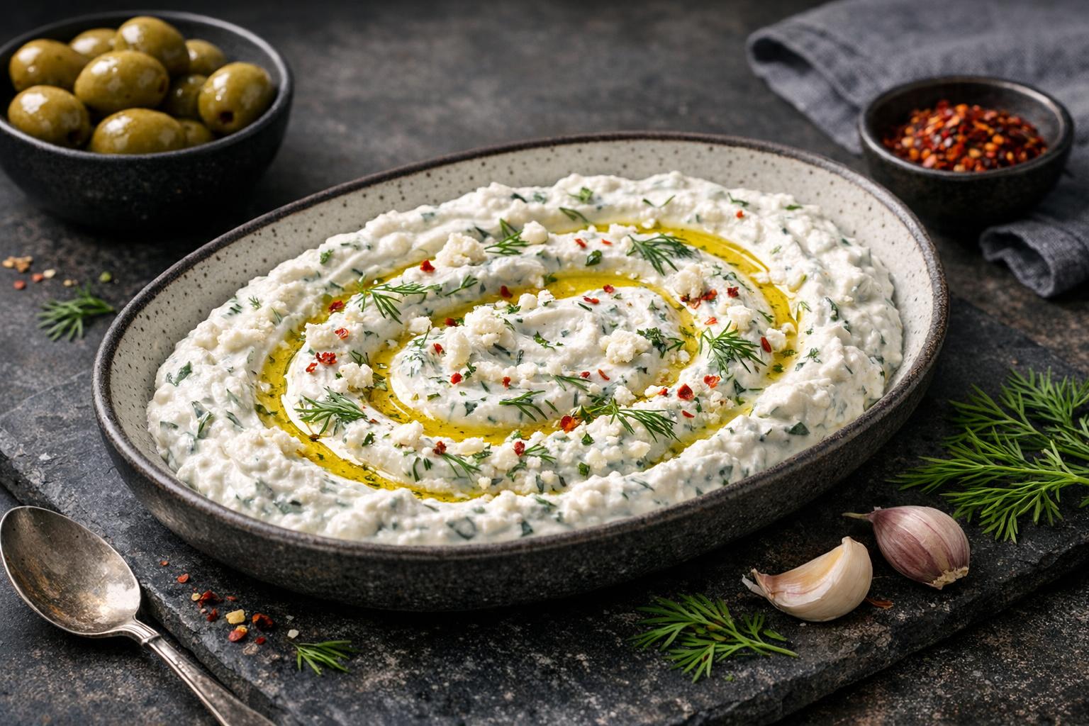 Turkish Haydari - Creamy Yogurt Meze with Herbs and Garlic