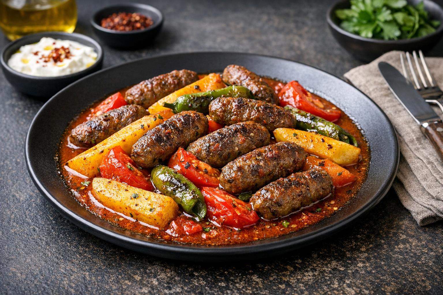Turkish İzmir Meatballs in Rich Tomato Sauce