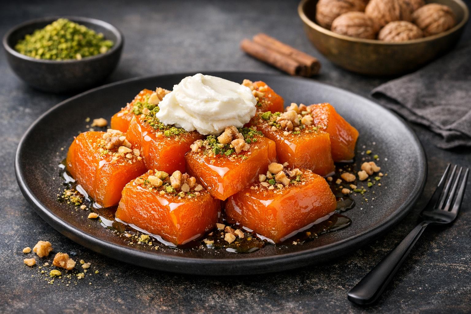 Turkish Candied Pumpkin Dessert