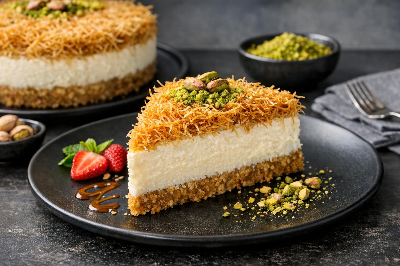 Turkish Shredded Phyllo Cheesecake