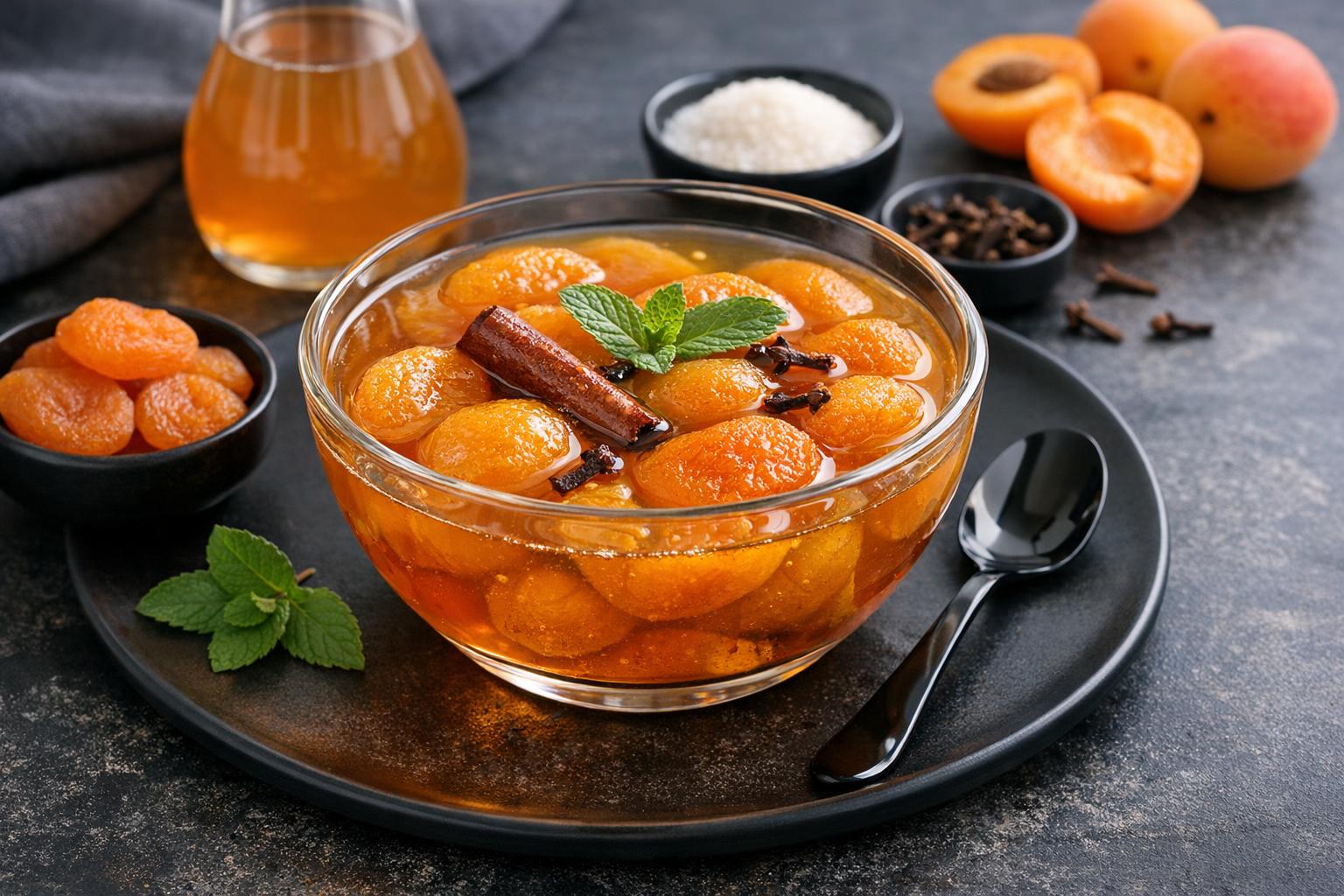 Turkish Apricot Compote (Kayısı Komposto)