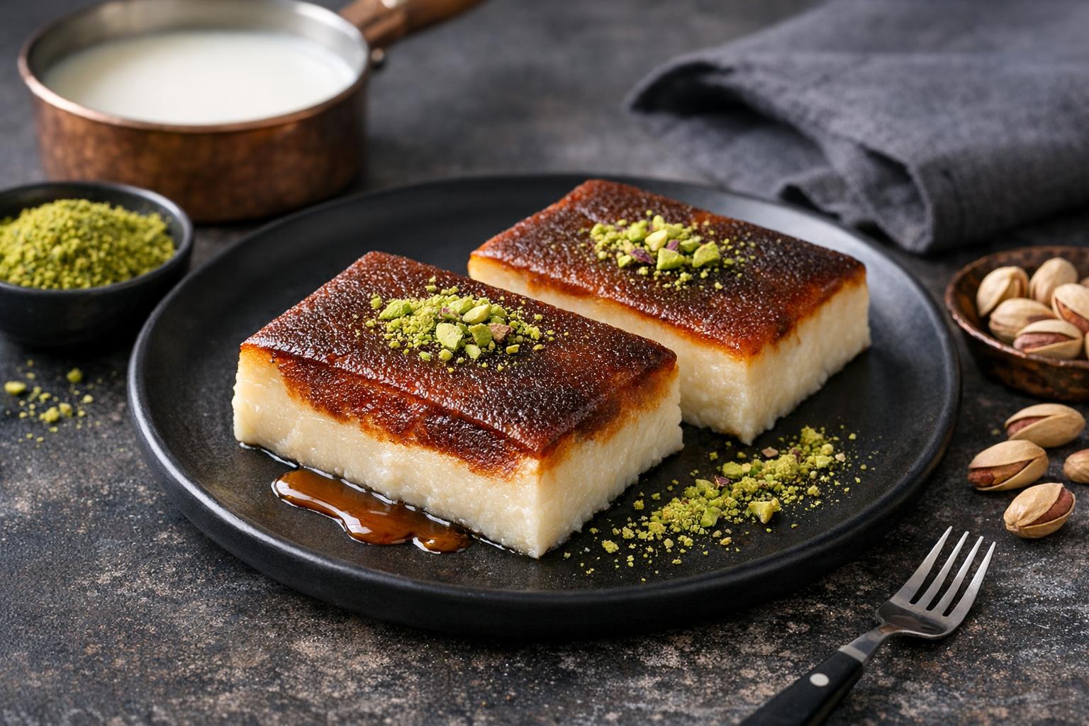Traditional Turkish Burnt Bottom Milk Pudding