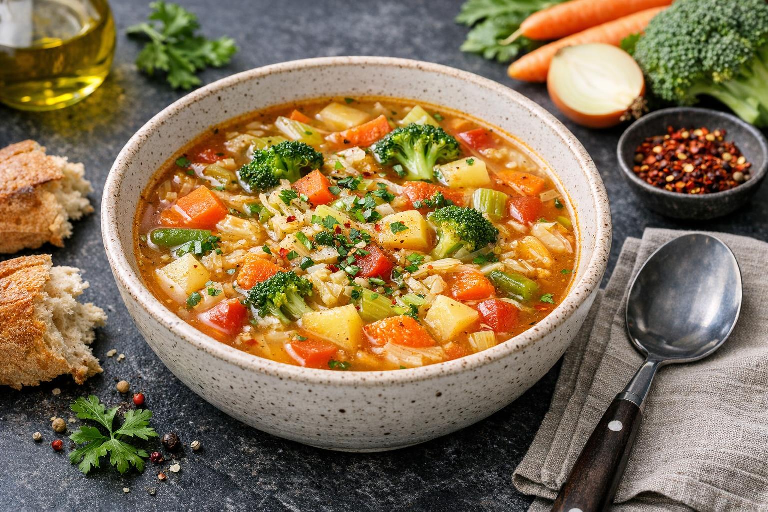 Turkish Winter Vegetable Soup with Bulgur