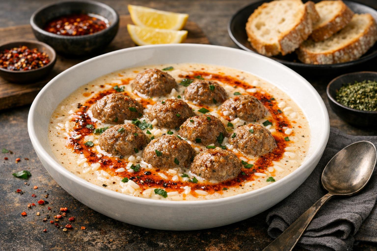 Turkish Meatball Soup