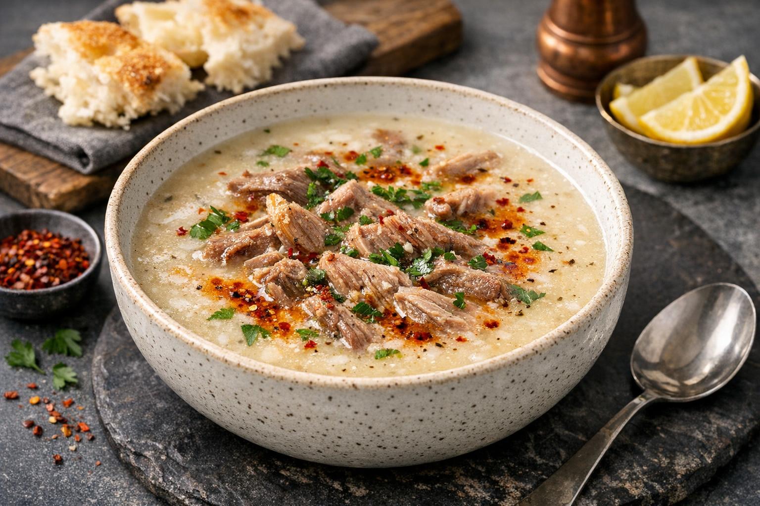 Turkish Lamb Broth Soup - Rich and Comforting Homemade Soup