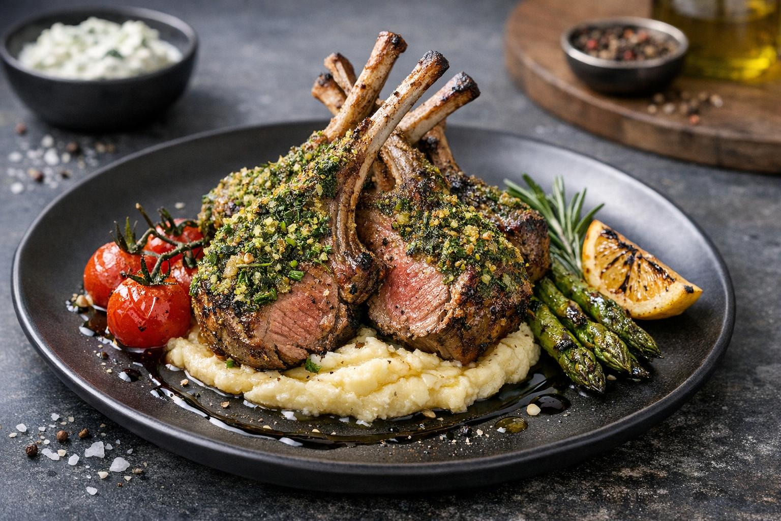 Türkische Lammkoteletts mit Kräutern