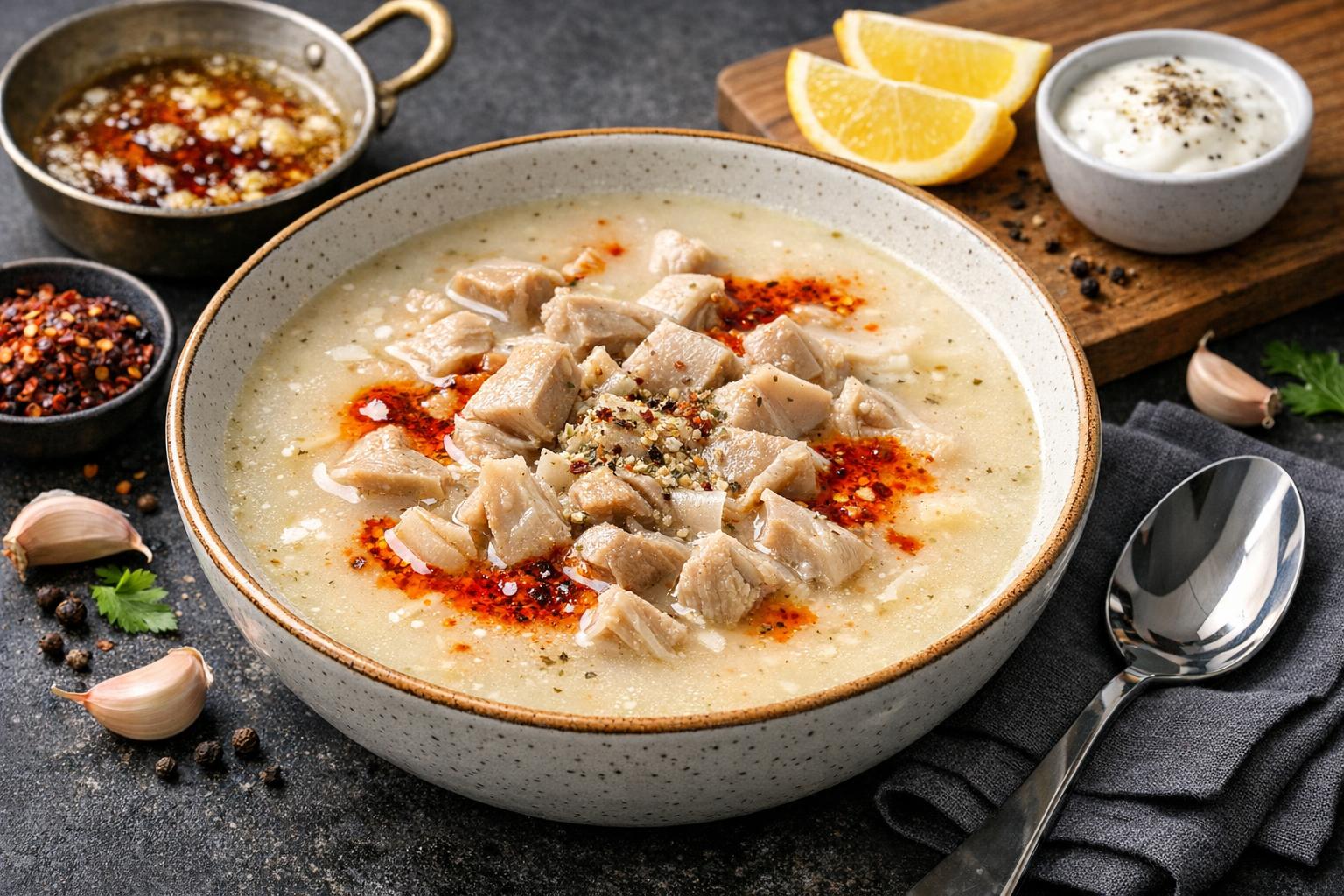 Türkische Lamm-Innereien-Suppe