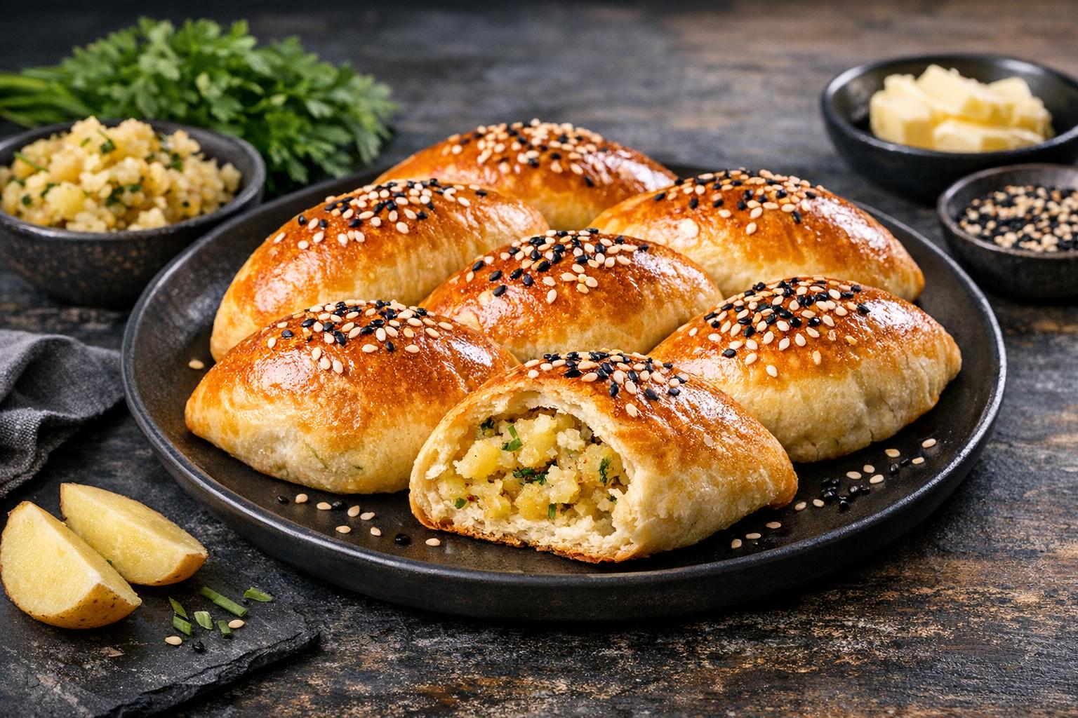 Turkish Potato Pogaca - Soft Savory Pastries