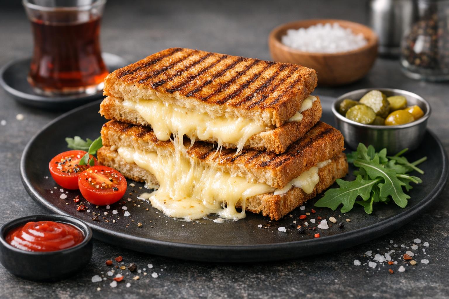 Peynirli Tost - Türkischer gegrillter Käse-Sandwich