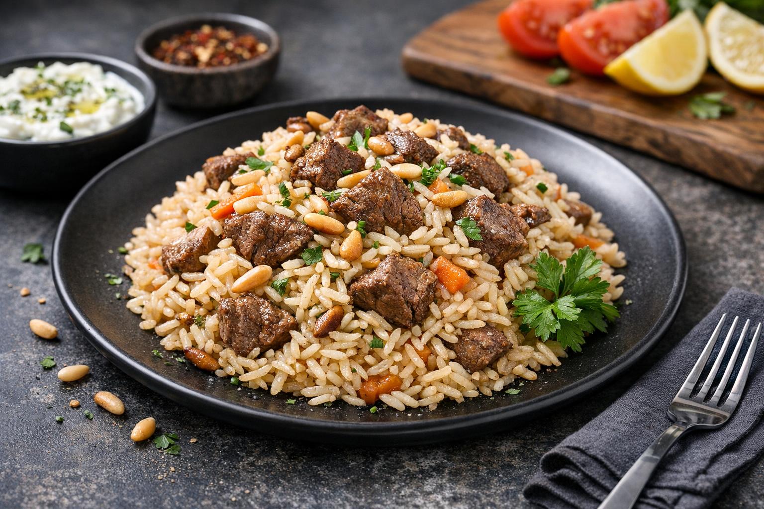 Turkish Rice Pilaf with Tender Lamb