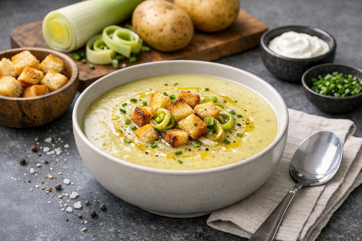Türkische Kartoffel-Lauch-Suppe