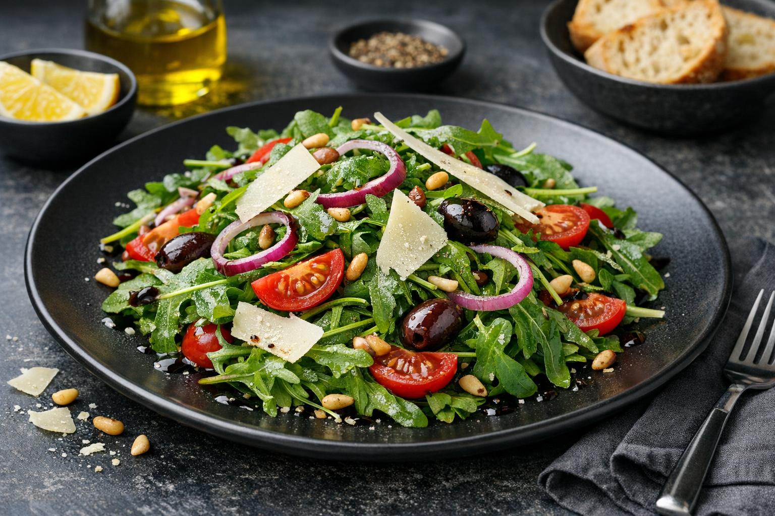 Turkish Arugula Salad with Lemon and Olive Oil