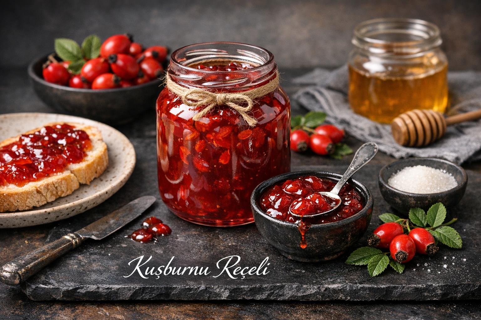 Türkische Hagebutten-Marmelade - Traditionelle Kuşburnu Reçeli