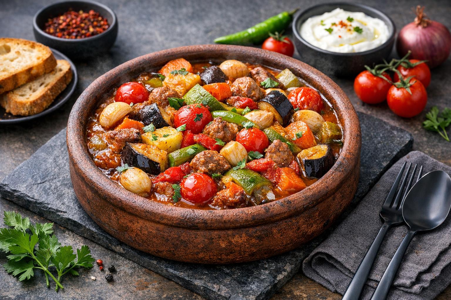 Turkish Vegetable Casserole (Sebzeli Güveç)