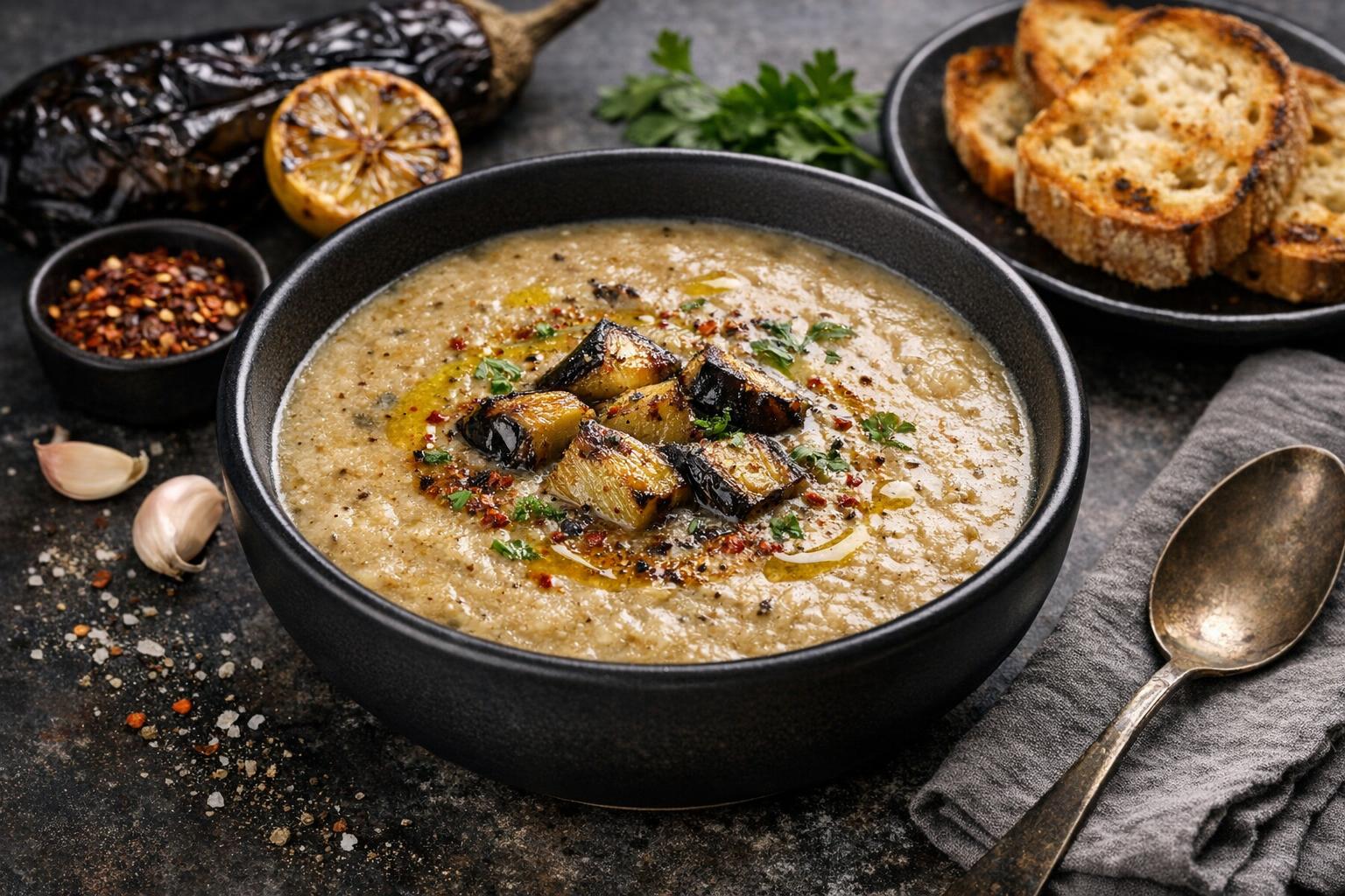 Turkish Smoked Eggplant Soup