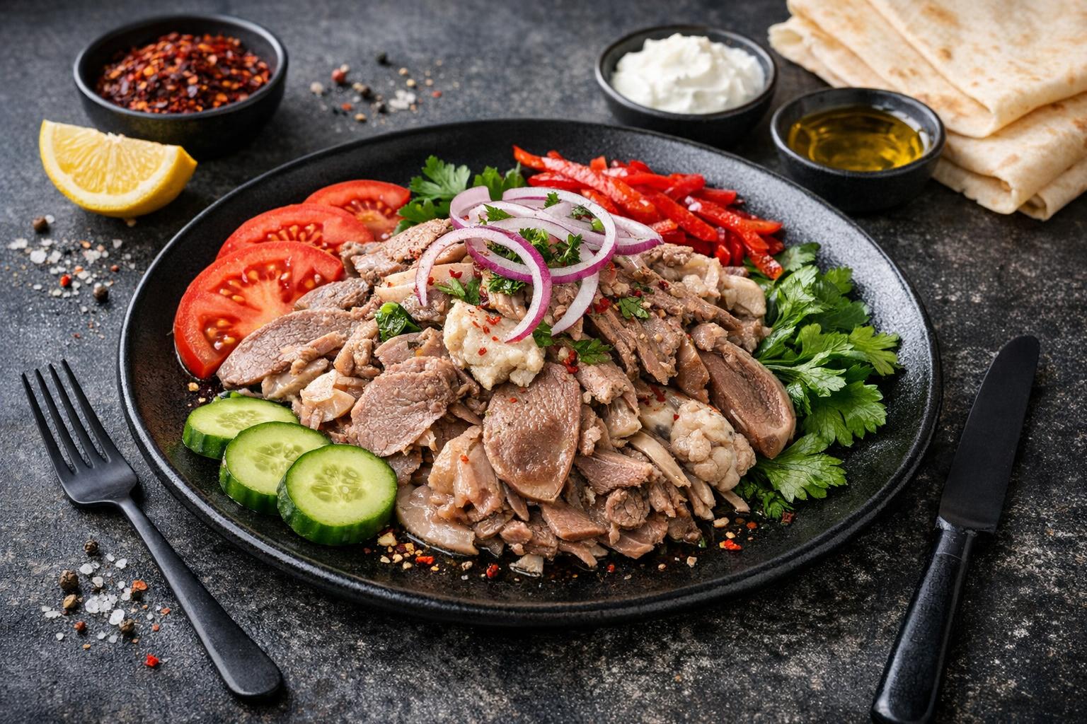 Söğüş - Türkisches kaltes Fleischgericht