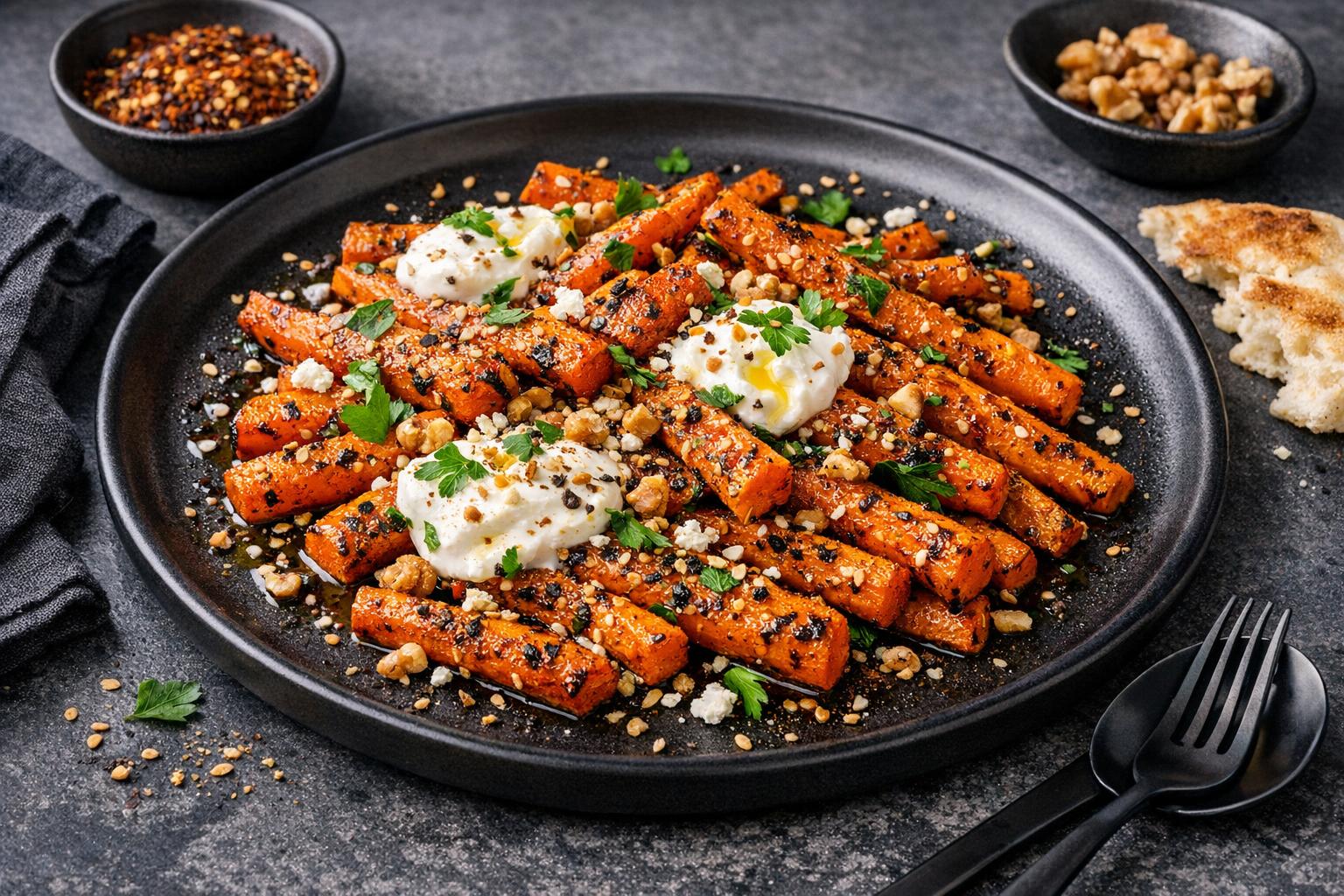 Würziger Karottendip - Türkische Baharatlı Havuç Mezesi