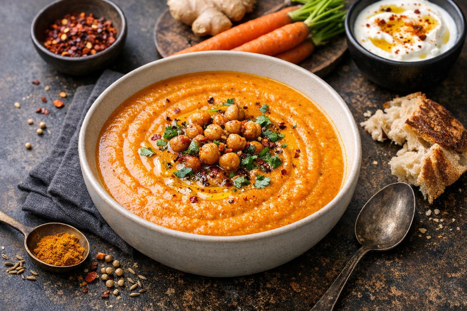 Türkische Gewürz-Karottensuppe - Cremig und aromatisch