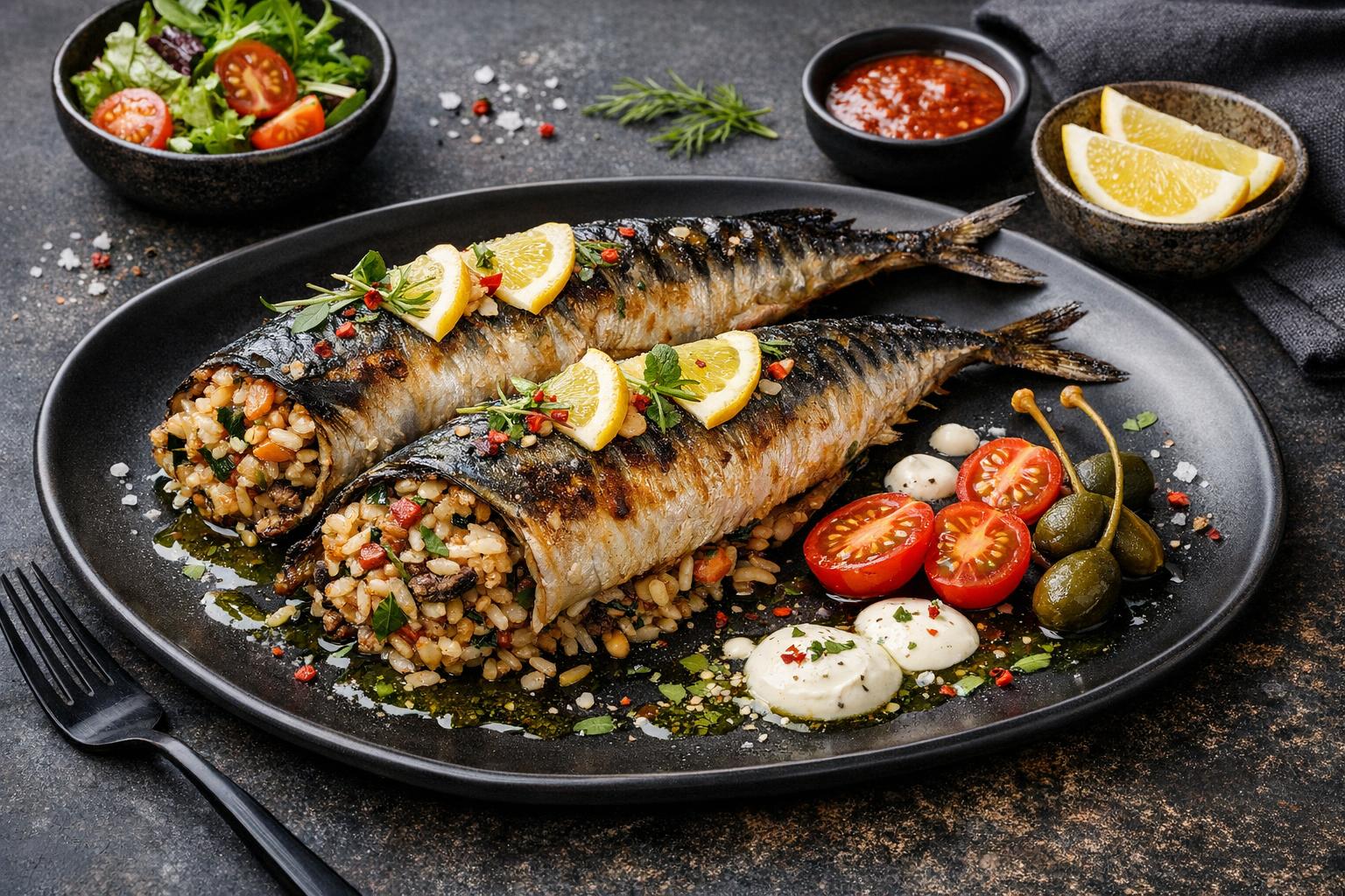 Gefüllte Makrele nach türkischer Art - Uskumru Dolması