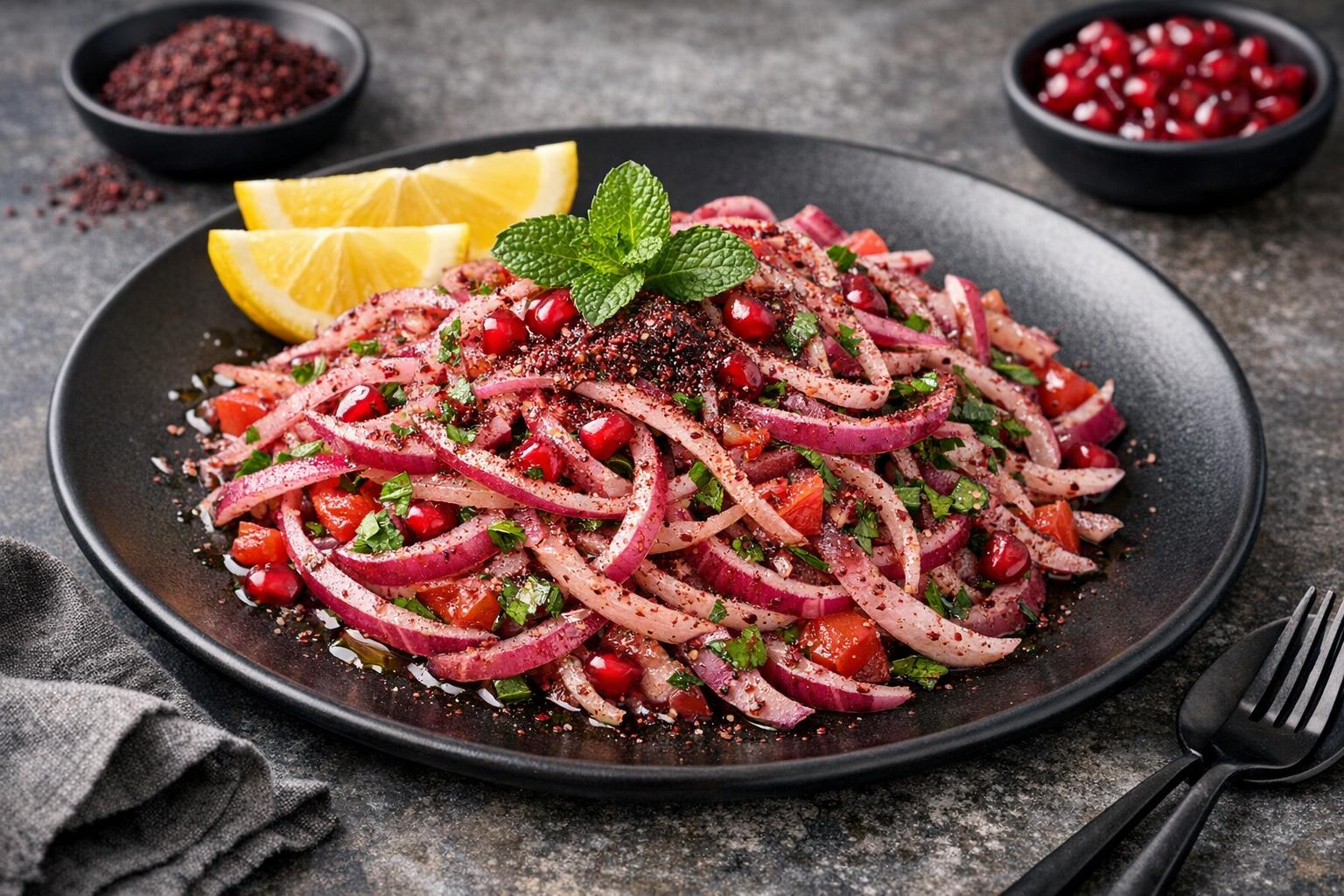 Türkischer Zwiebel-Sumach-Salat - Frische Beilage mit Würze