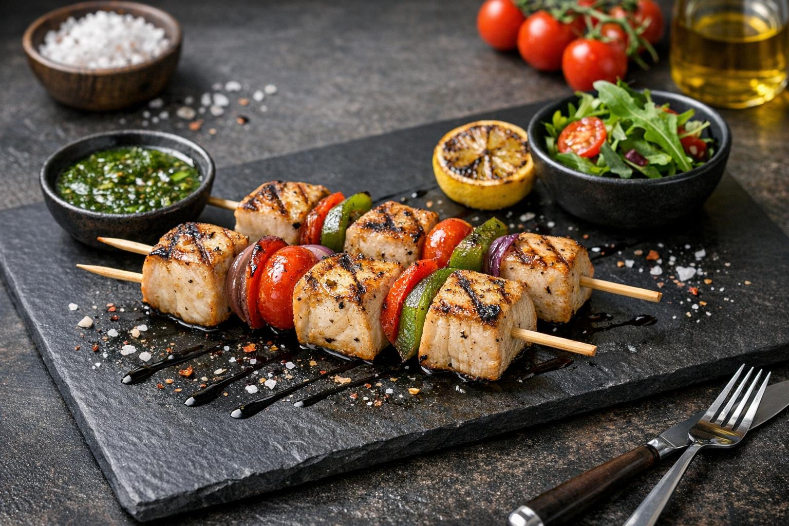 Türkische Schwertfisch-Spieße vom Grill