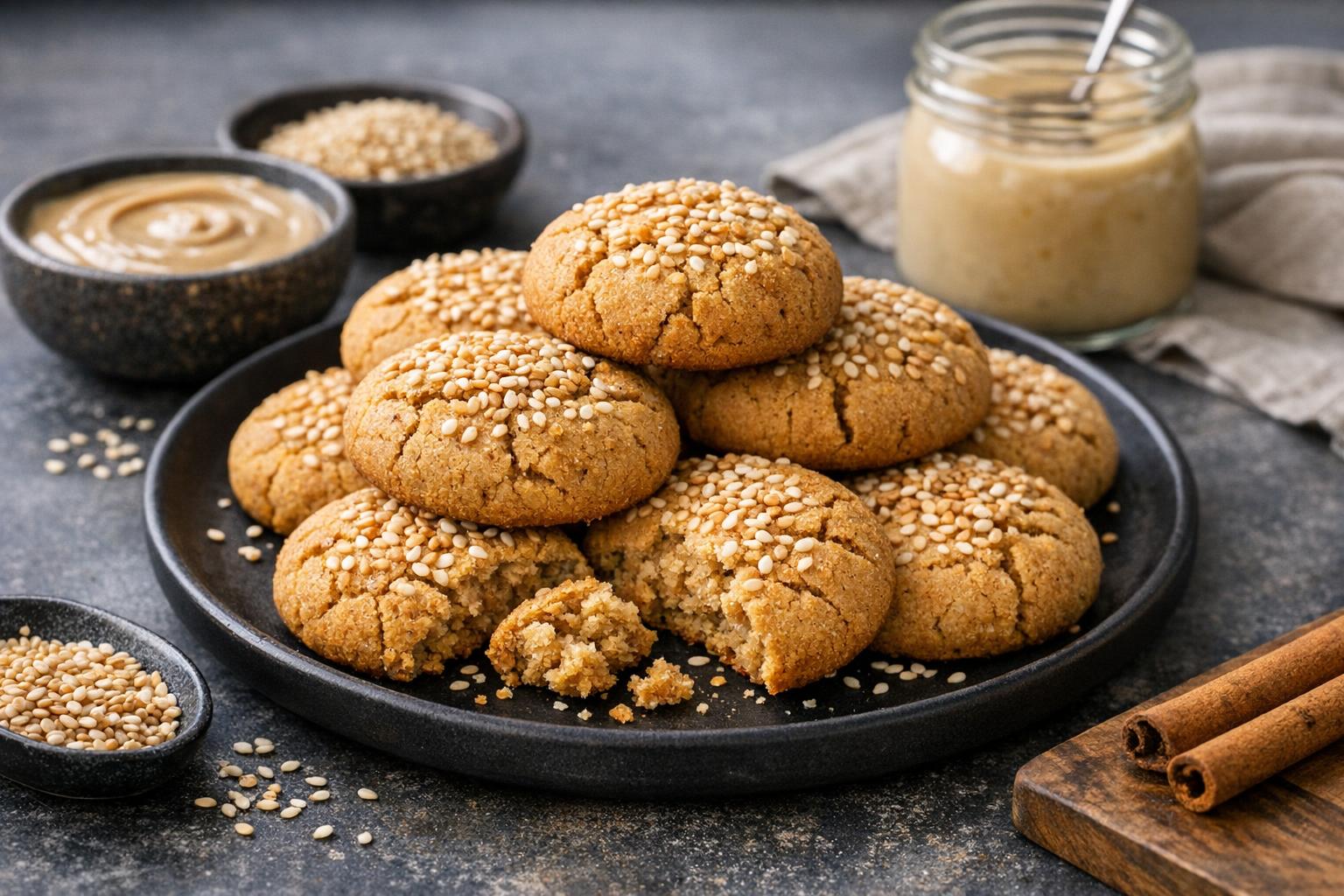 Tahinli Kurabiye - Türkische Tahini-Kekse