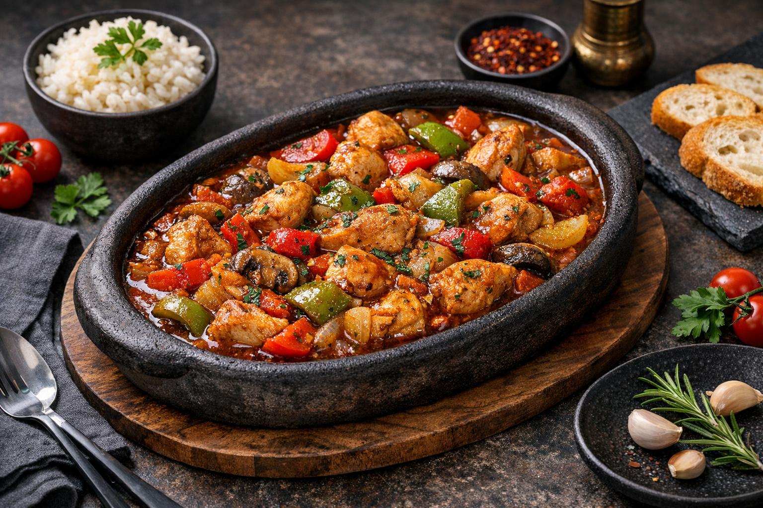 Turkish Chicken Casserole with Vegetables