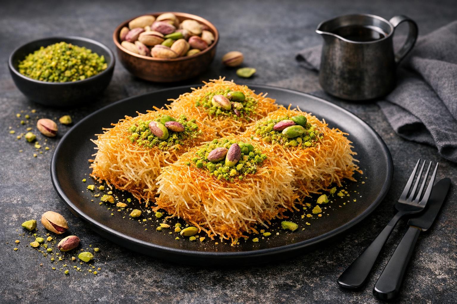 Tel Kadayıf - Traditioneller türkischer Engelshaar-Nachtisch mit Sirup