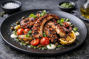 Turkish Grilled Octopus with Olive Oil and Herbs